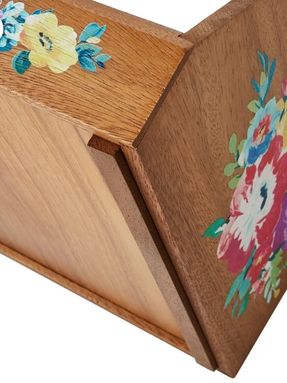 Pioneer Woman Acacia Wood Stackable Storage Bin Organizer, Sweet Romance